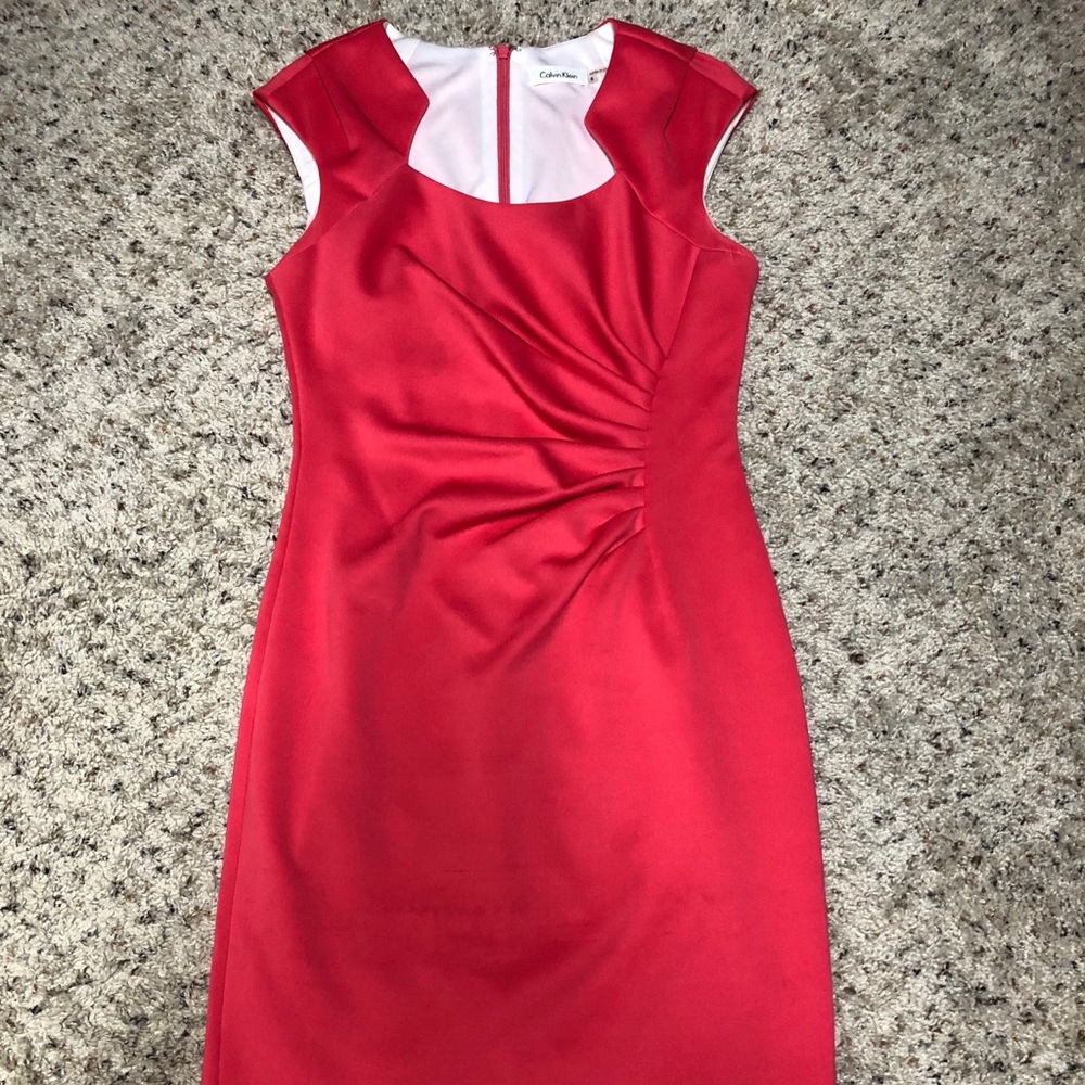 Coral Calvin Klein Dress. Size 6.
